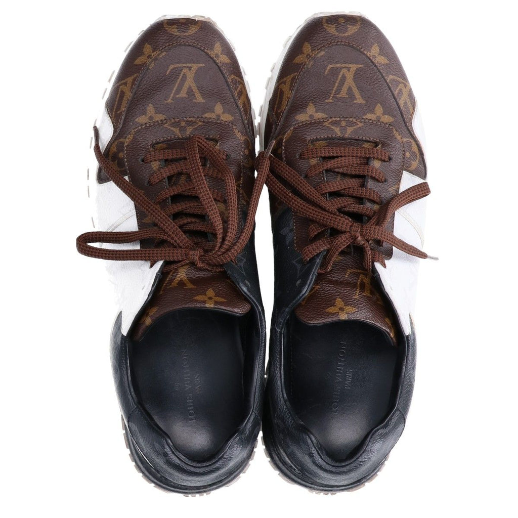 Louis Vuitton Black White Monogram Run Away Sneakers — view 6