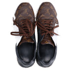 Louis Vuitton Black White Monogram Run Away Sneakers — view 6