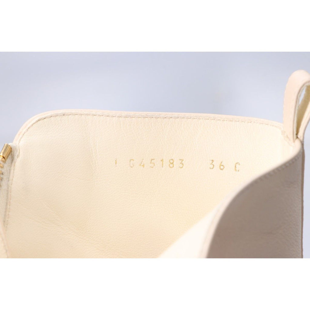 Chanel Pearl CC Logo Patent Leather Short Boots 36c — view 8