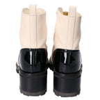 Chanel Pearl CC Logo Patent Leather Short Boots 36c — view 3