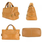 Celine Handbag Boogie Bag Leather Camel Brown Gold Everyday — view 2