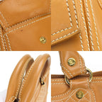Celine Handbag Boogie Bag Leather Camel Brown Gold Everyday — view 5