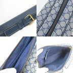 Celine Shoulder Bag Macadam 24 Canvas Leather Navy Crossbody Daily — view 7