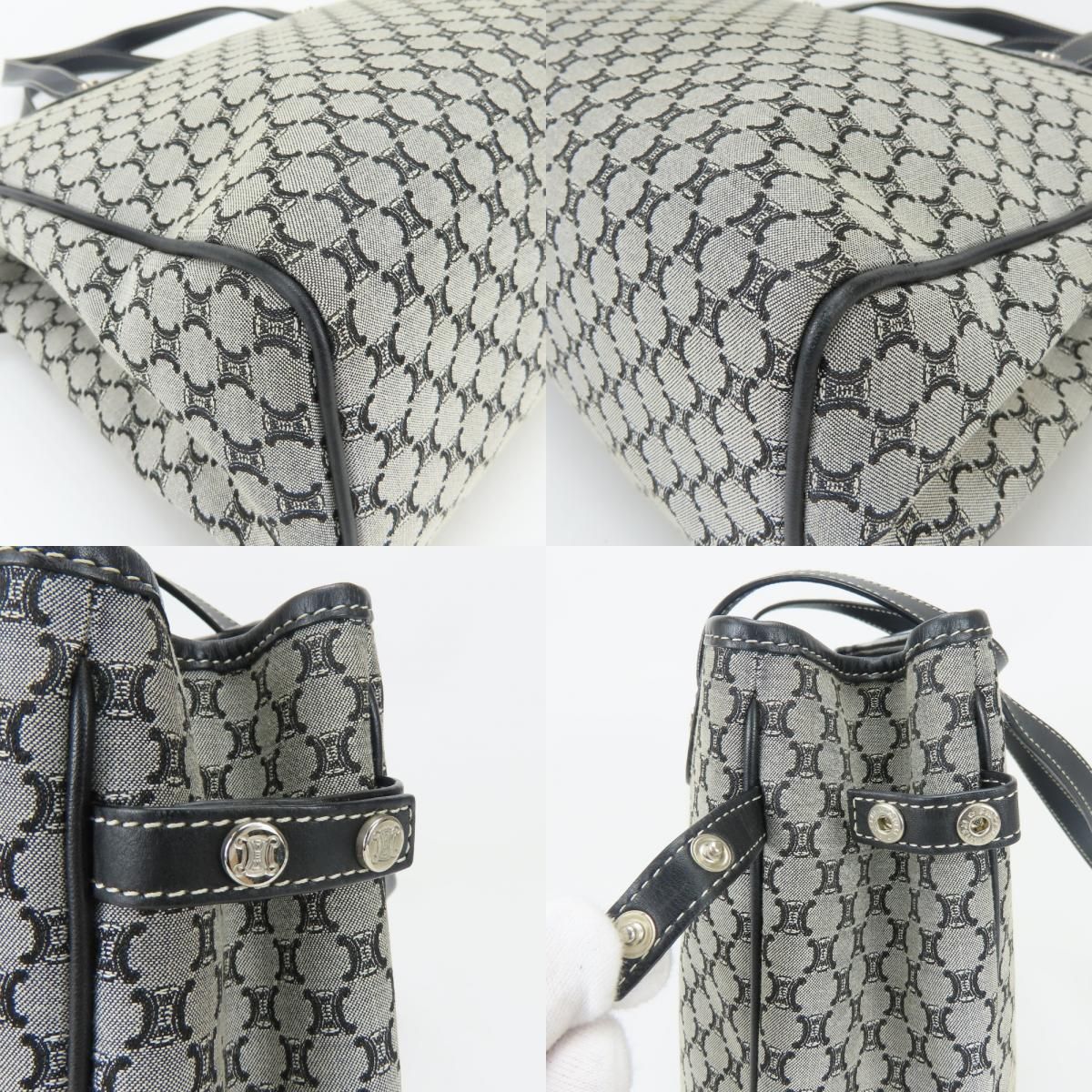 Celine Tote Macadam Gray Black Simple Daily — view 5