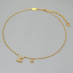 Louis Vuitton Necklace LV Iconic 39 44 cm Gold Colored Metal Strass LV Initial — view 2