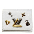 Louis Vuitton Portefeuille Twist Compact Epi Love Lock Trifold Wallet Leather