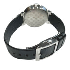 Louis Vuitton Tambour Watch SS Leather Quartz Silver Dial — view 6