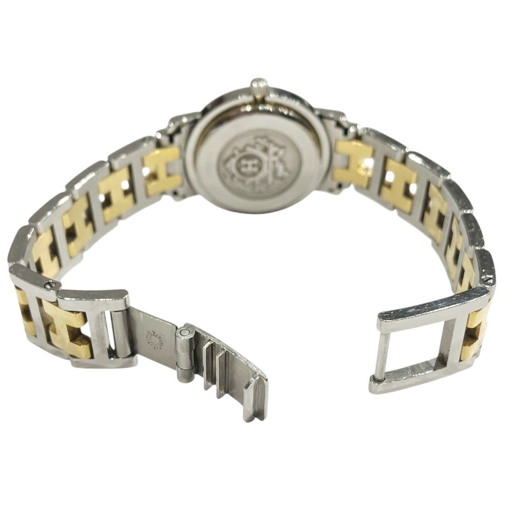 Hermes Clipper Watch SS Quartz White Dial — view 7