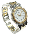 Hermes Clipper Watch SS Quartz White Dial — view 3
