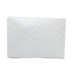 Saint Laurent Yves Clutch Party Quilted Stitch Leather White — view 2