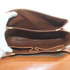 Celine Shoulder Bag Leather Flap Brown — view 5