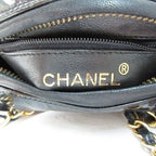 Chanel Shoulder Bag Chain Tassel CC Logo CC Enamel Black — view 3