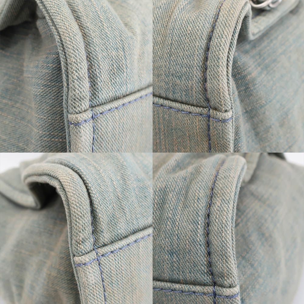 Chanel Ten Deauville Shopping Tote 2-Way Denim Light Blue Silver — view 4