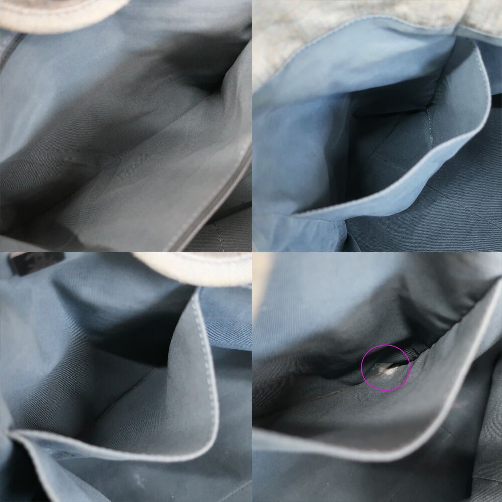 Chanel Ten Deauville Shopping Tote 2-Way Denim Light Blue Silver — view 6
