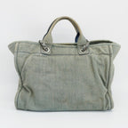 Chanel Ten Deauville Shopping Tote 2-Way Denim Light Blue Silver — view 2