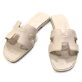 Hermes Sandals Oran Leather Rose Cancan Pink