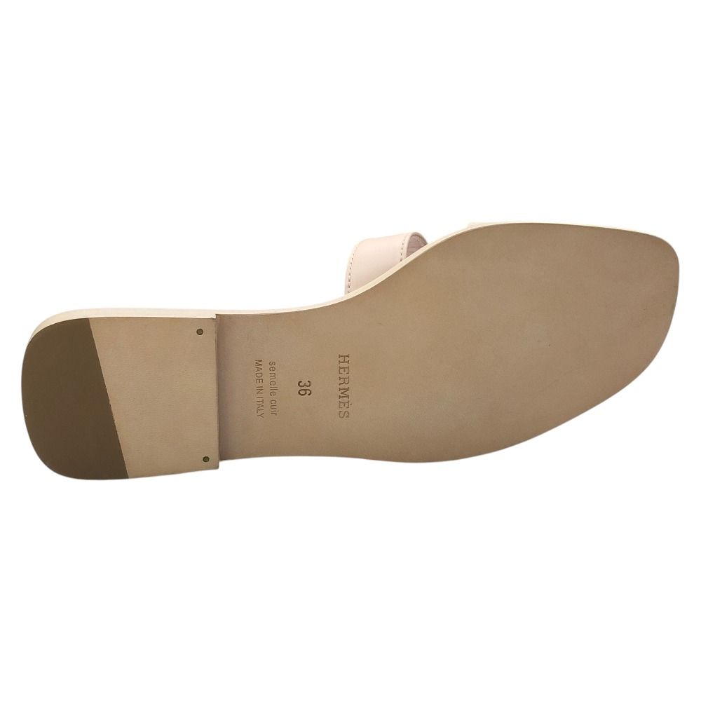 Hermes Sandals Oran Leather Rose Cancan Pink — view 7