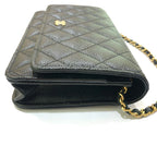 Chanel Shoulder Bag CC Logo Caviar Leather Black — view 4
