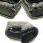 Chanel Shoulder Bag CC Logo Caviar Leather Black — view 6