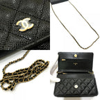 Chanel Shoulder Bag CC Logo Caviar Leather Black — view 7