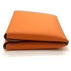 Hermes Bifold Wallet Calvi Duo Epsom Orange Lime — view 4