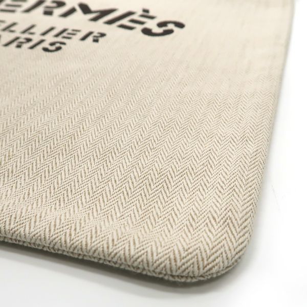 Hermes Aline Brushing Kit Bag Toile Chevron Veau Bag — view 4