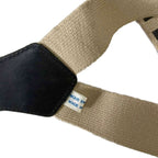 Chanel Suspenders CC Logo Belt Canvas Leather Archive Vintage Beige Black — view 8
