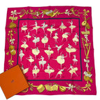 Hermes Carre 90 Scarf Silk la Dance Ballet Dancer Ballerina Pink
