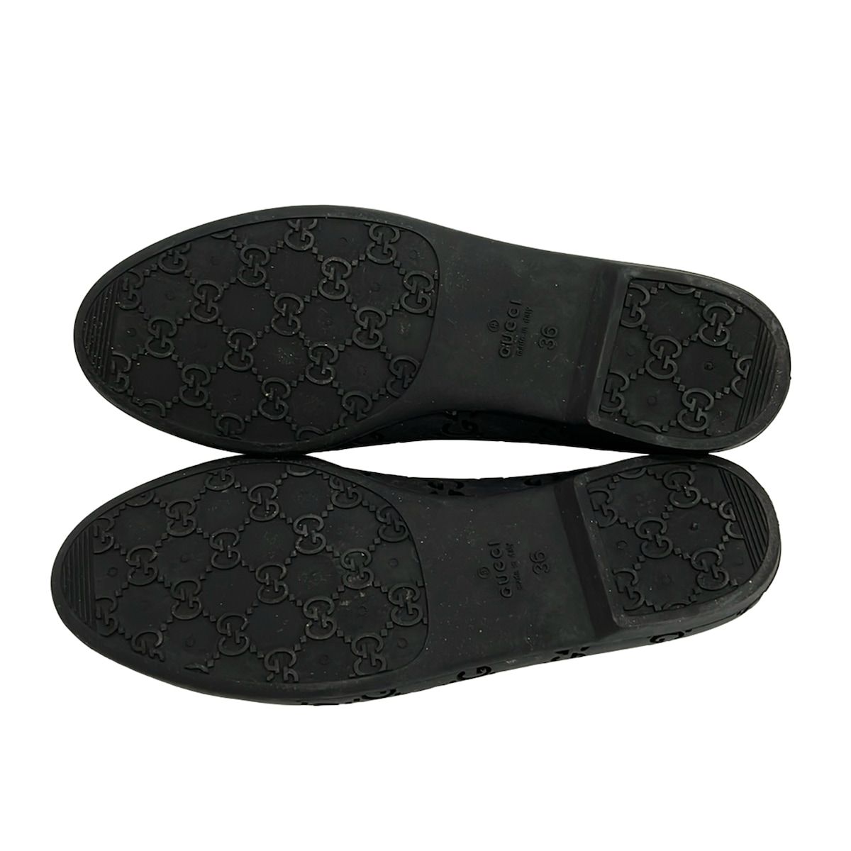 Gucci Flat Shoes Black GG Pattern — view 4
