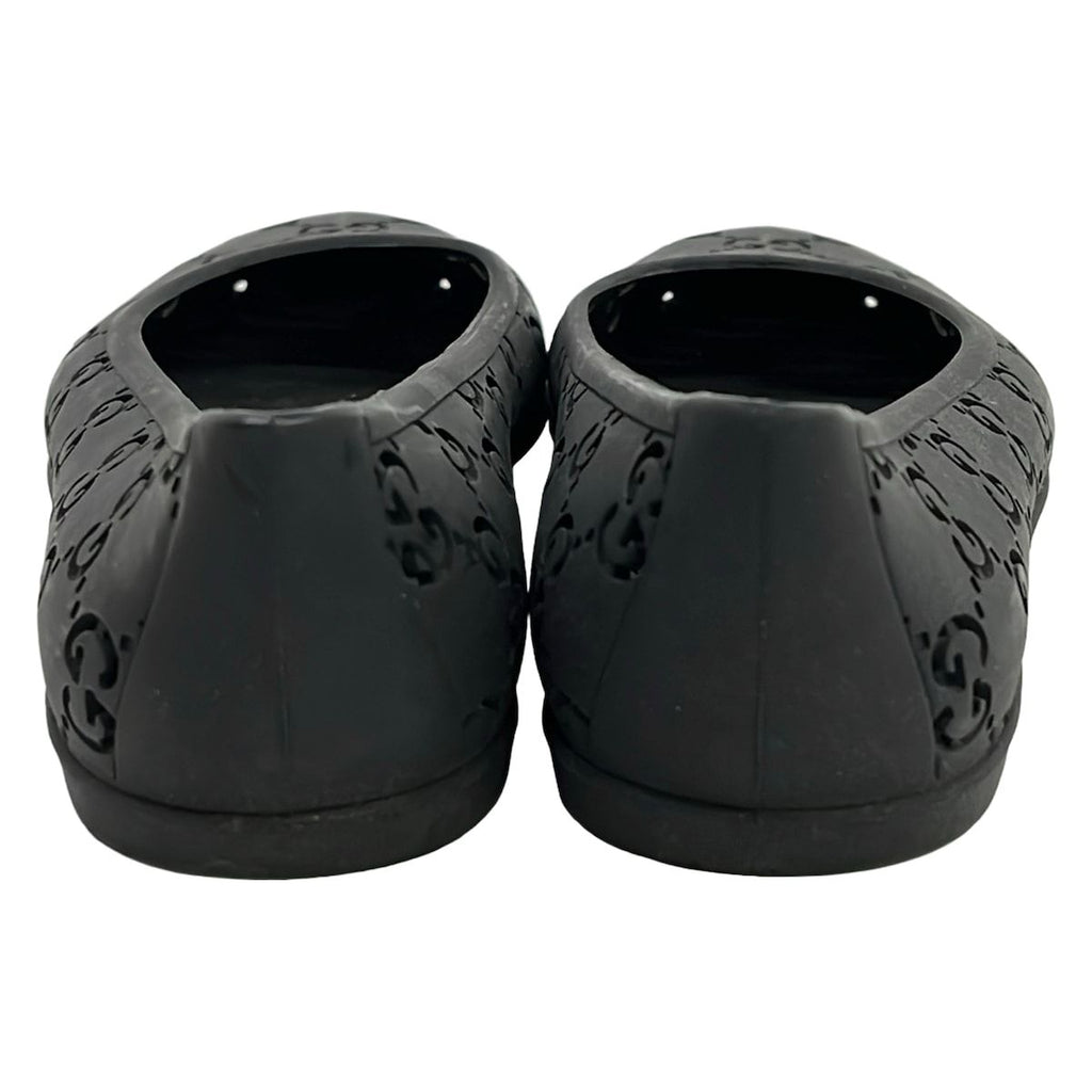 Gucci Flat Shoes Black GG Pattern — view 3