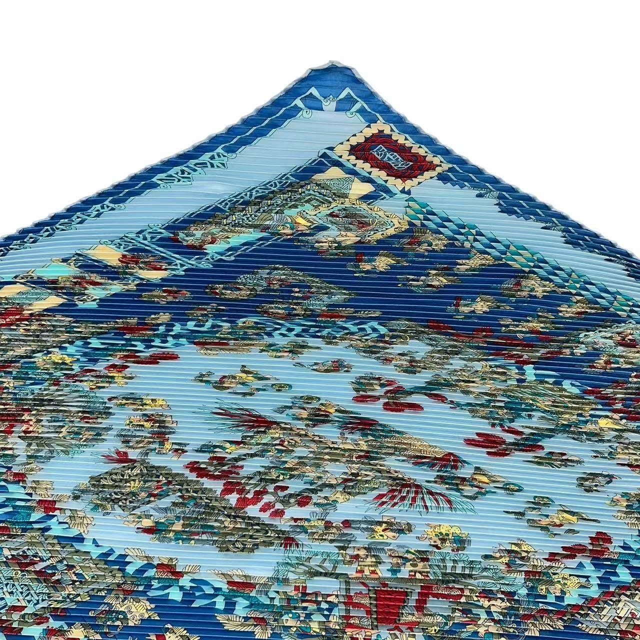 Hermes Scarf Pleated Silk Celestial Bodies and the Sun Ancient Inca Empire — view 4