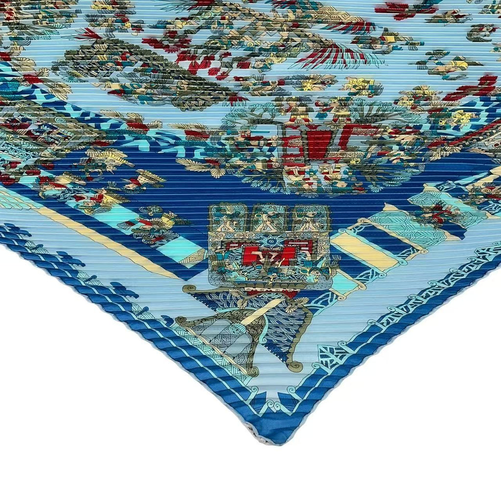 Hermes Scarf Pleated Silk Celestial Bodies and the Sun Ancient Inca Empire — view 5