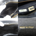 Chanel Shoulder Bag Fringe Lambskin Black Gold CC Logo Chain — view 8