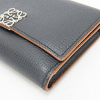 Loewe Trifold Wallet Anagram Vertical Small Leather Black Brown Compact — view 4