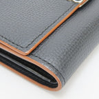 Loewe Trifold Wallet Anagram Vertical Small Leather Black Brown Compact — view 5