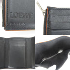 Loewe Trifold Wallet Anagram Vertical Small Leather Black Brown Compact — view 8