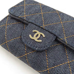 Chanel Small Classic Wallet Pre Collection Denim — view 6