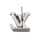 Louis Vuitton Iconic Strass LV Earrings One Side Silver — view 2
