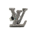 Louis Vuitton Iconic Strass LV Earrings One Side Silver