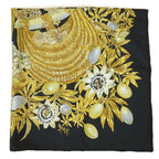 Hermes Carre 90 Scarf Passiflores Passion Flower Black Multicolor Silk 100% — view 6