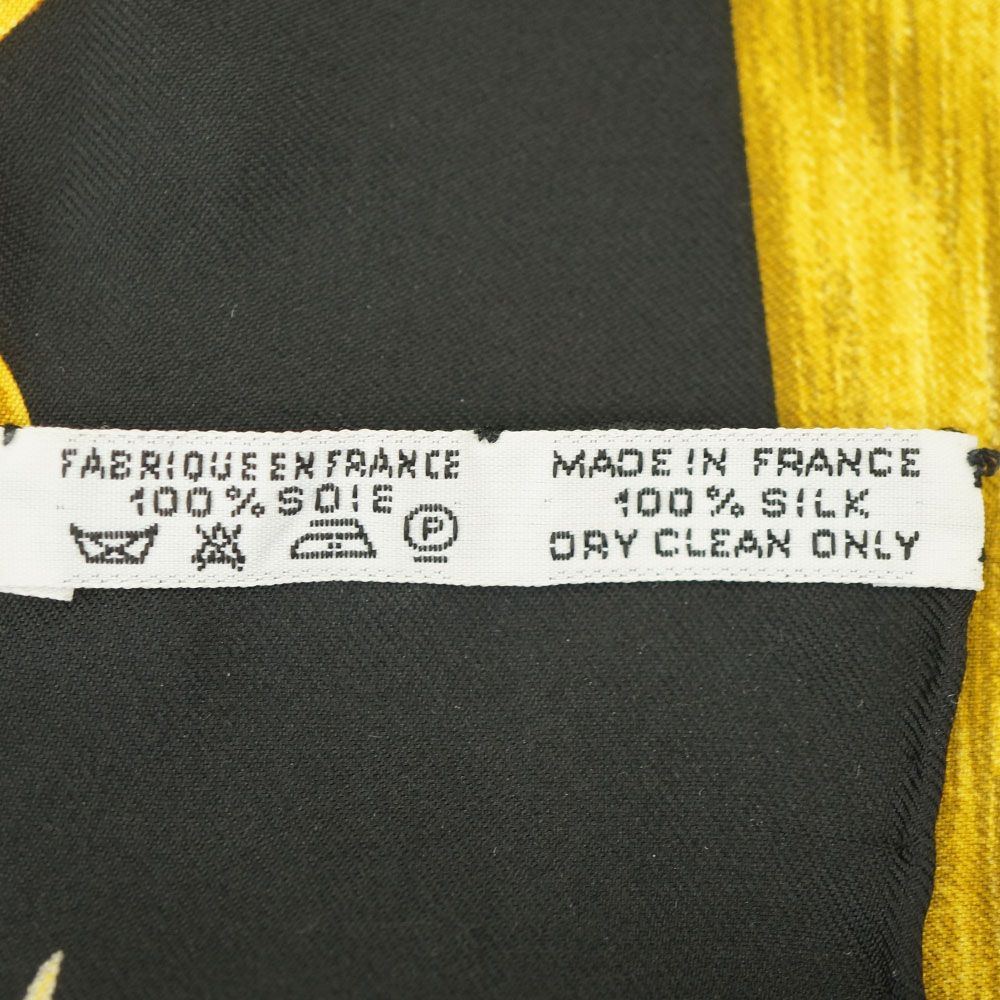 Hermes Carre 90 Scarf Passiflores Passion Flower Black Multicolor Silk 100% — view 8