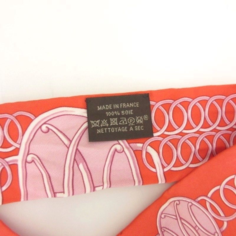 Hermes Lift Profile Twilly Silk Orange Scarf — view 3