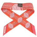 Hermes Lift Profile Twilly Silk Orange Scarf — view 2