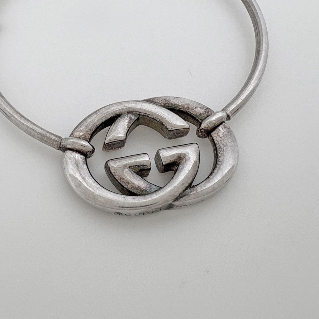 Gucci GG Logo Earrings Hoop 925 Sterling Silver — view 4