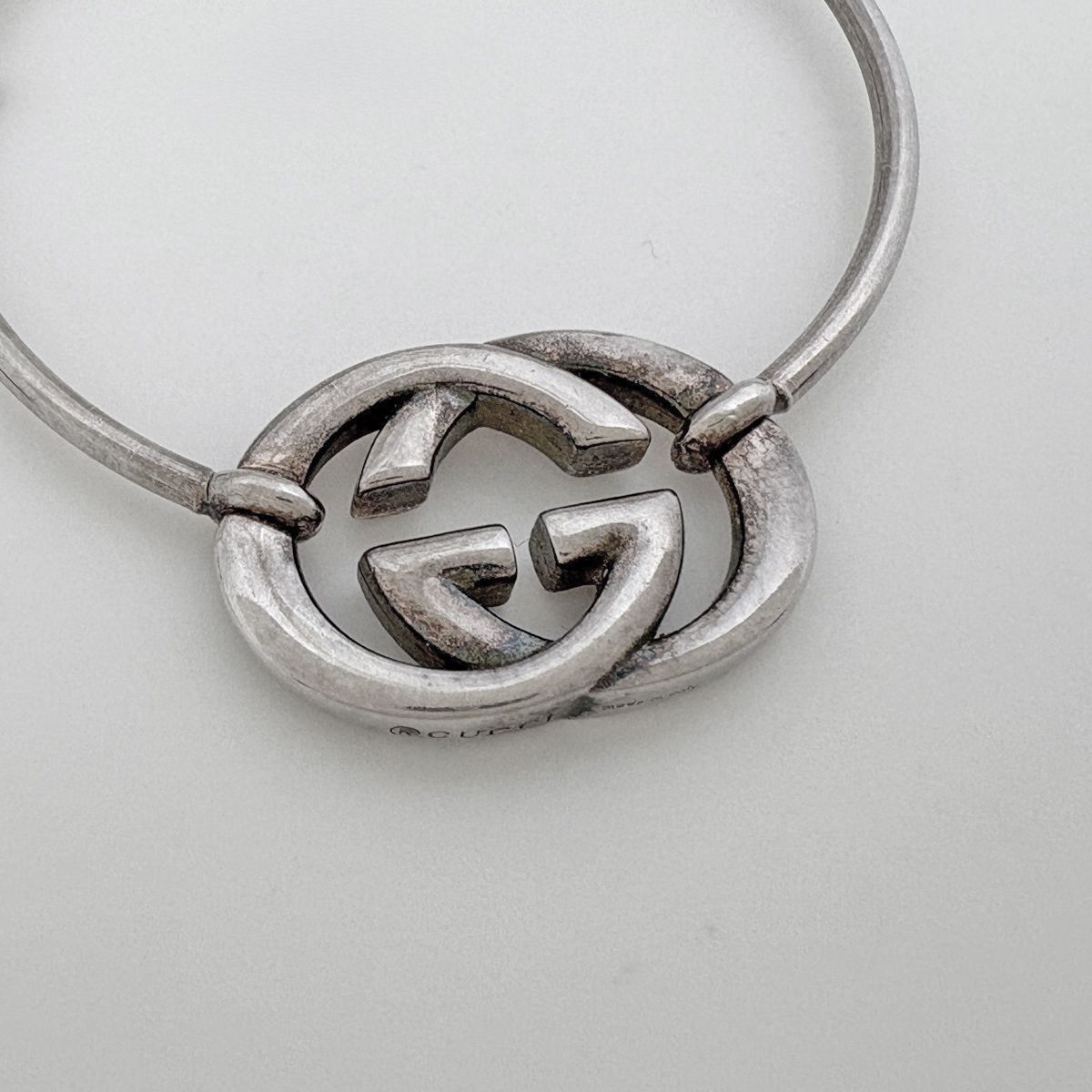 Gucci GG Logo Earrings Hoop 925 Sterling Silver — view 4