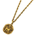 Chanel Logo Chain Necklace Centaur Gold Plated