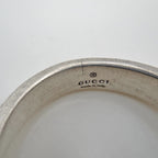 Gucci GG Logo Ring Interlocking No 15 925 Sterling Silver
