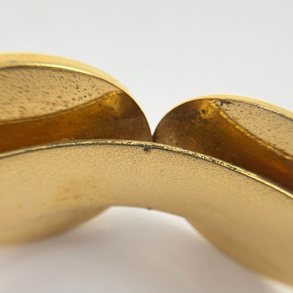 Chanel CC Logo Bangle Gold Plated Bracelet — view 5