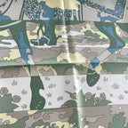 Hermes Scarf Carre 90 Beige Green Multi les Dix Cavaliers — view 4