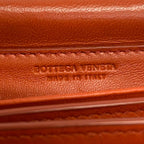 Bottega Veneta Wallet Intrecciato Orange Chain Leather — view 6